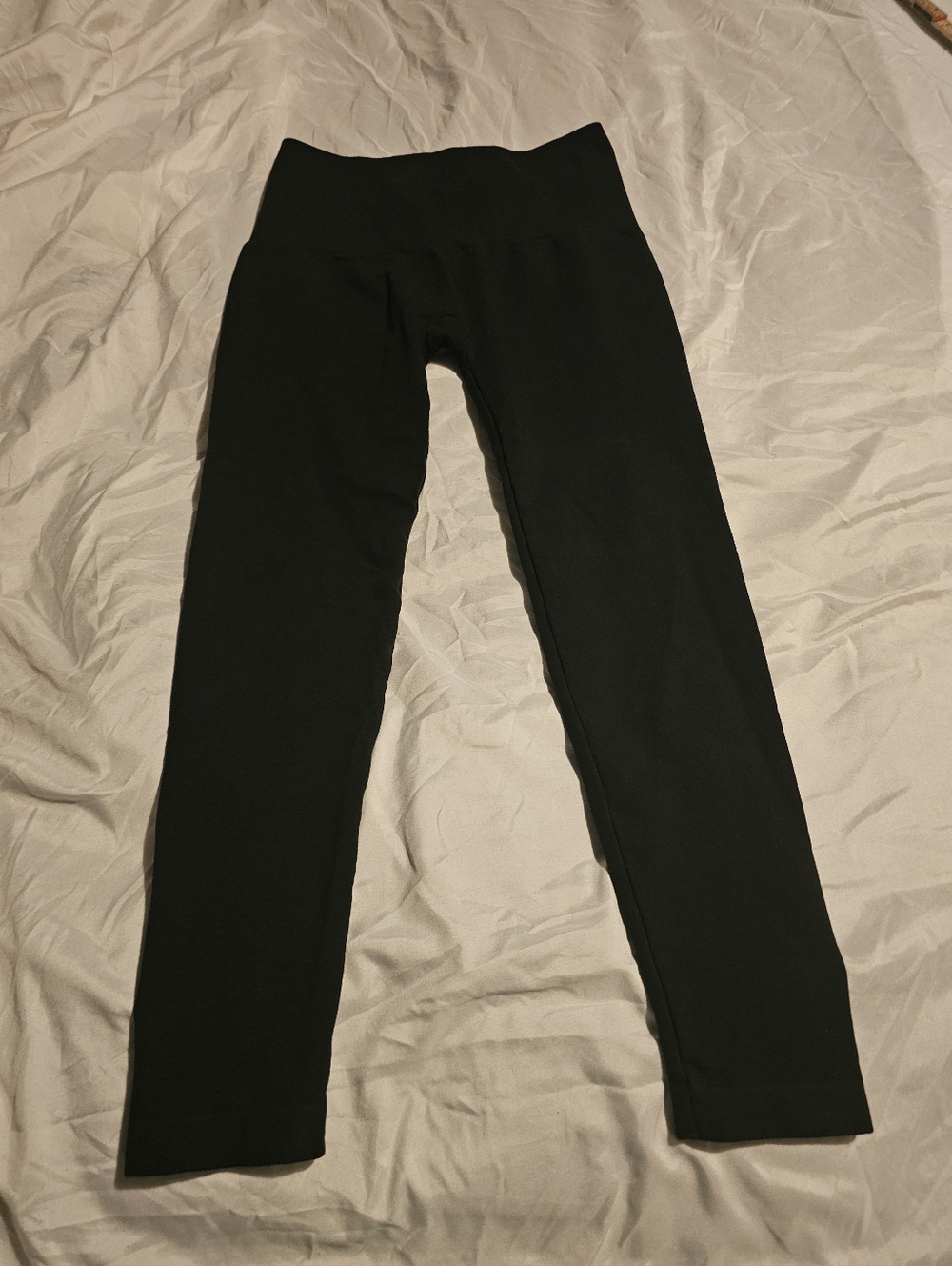 Breezies Womens Leggings size L  Tummy Smoothing Black
